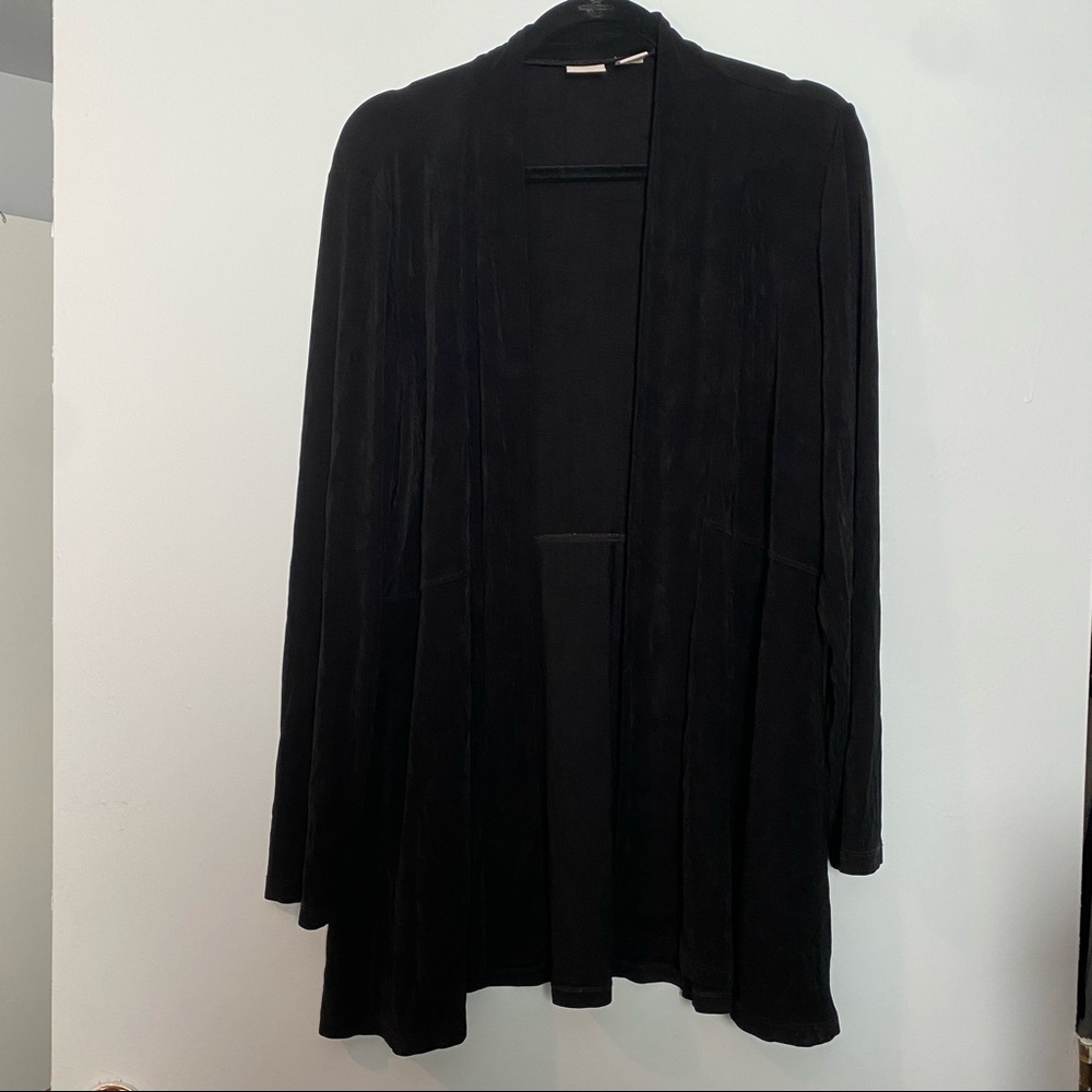 Chico’s traveler’s long sleeve black cardigan
